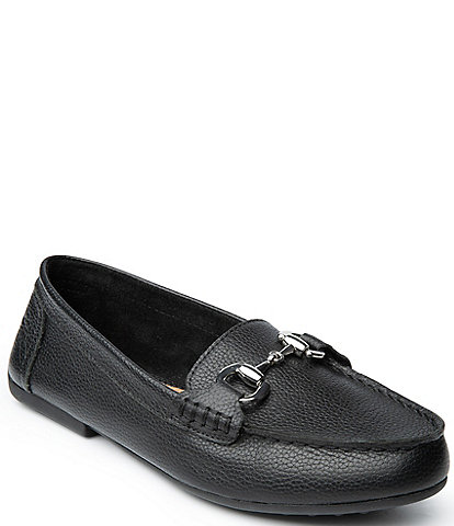 Me Too Dayne Leather Bit Buckle Driving Moc Flat Loafers