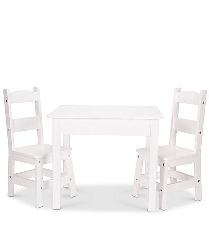 Melissa & Doug Child-Size Hardwood Table & 2 Chairs Set