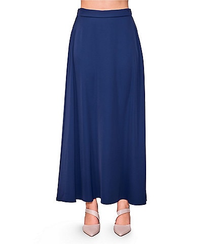 MELLODAY Crepe A-Line Maxi Skirt