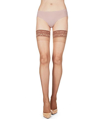 Memoi Crystal Lace Thigh High Stockings
