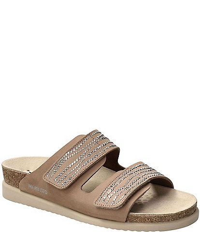 Mephisto Halma Sparkle Leather Sandals