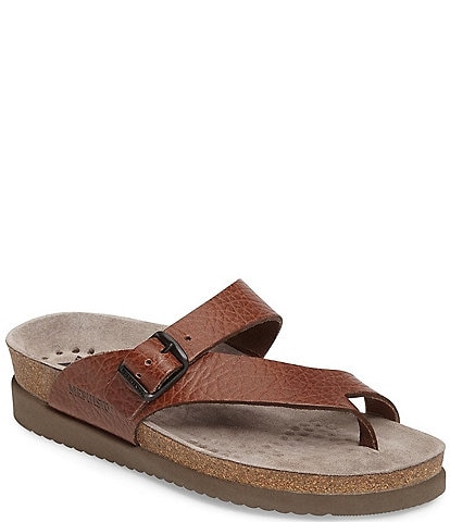 Mephisto Helen Buckle Detail Leather Casual Sandals