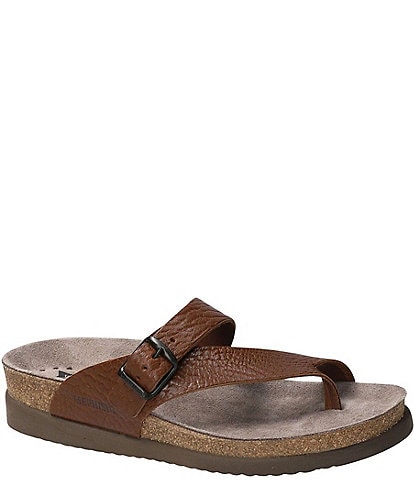 Mephisto Helen Leather Thong Sandals