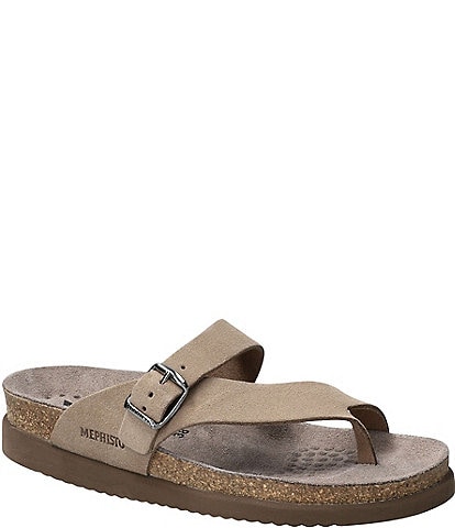 Mephisto Helen Leather Thong Sandals