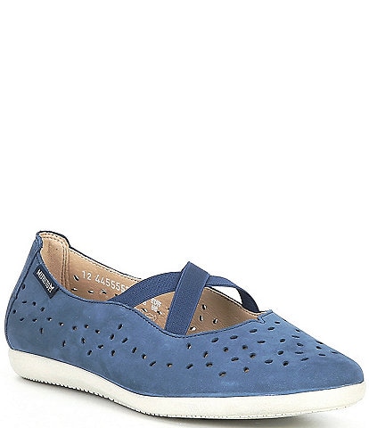 Mephisto Karla Perforated Leather Sneaker Flats