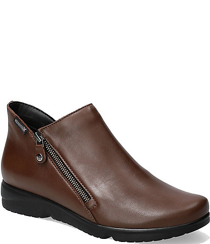 Mephisto Romia Leather Side Zip Booties