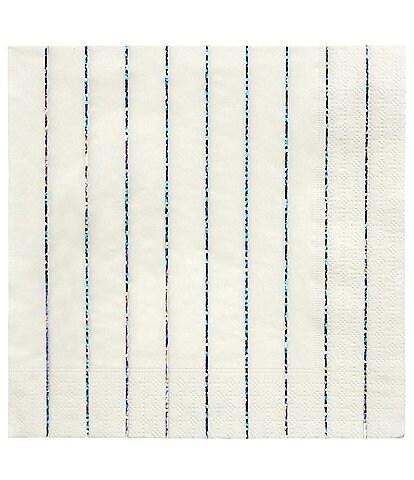 Meri Meri 16-Pack Metallic Stripe Paper Party Large Napkins