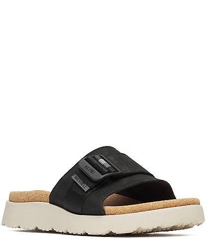 Merrell Fleur Leather Buckle Slide Sandals