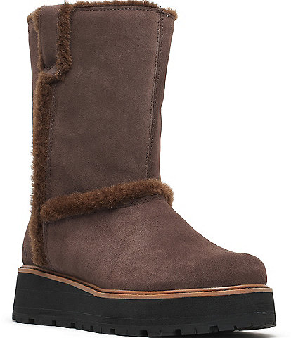 Merrell Women's Sugarloaf Pull On Waterproof Suede Faux Fur Lined Mid Calf Boots
