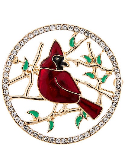 Merry & Bright Cardinal Holiday Pin