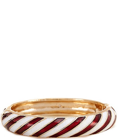 Merry & Bright Christmas Candy Cane Hinge Bracelet
