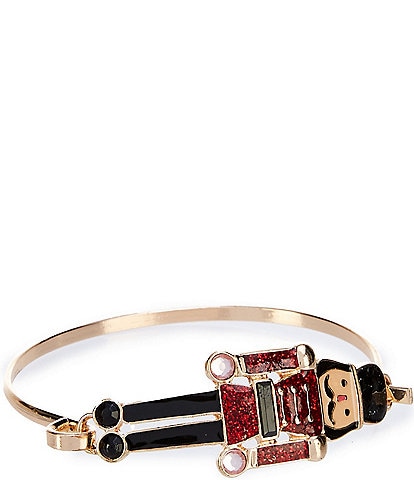 Merry & Bright Christmas Nutcracker Bangle Bracelet
