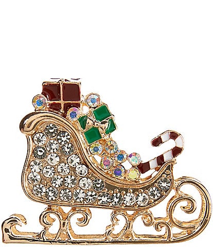 Merry & Bright Holiday Sleigh Pin