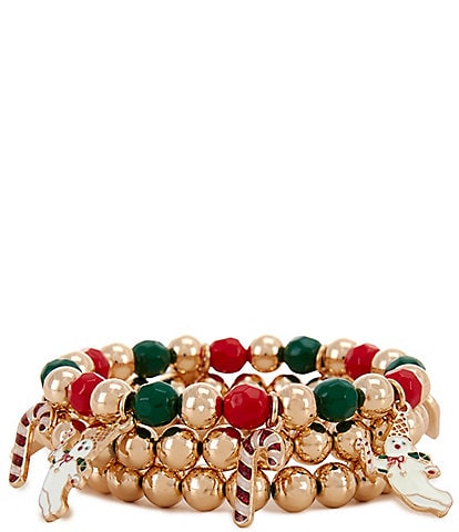Merry & Bright Mr. Bingle Stretch Beaded Bracelet Set