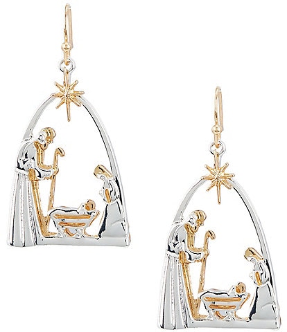 Merry & Bright Nativity Scene Drop Earrings