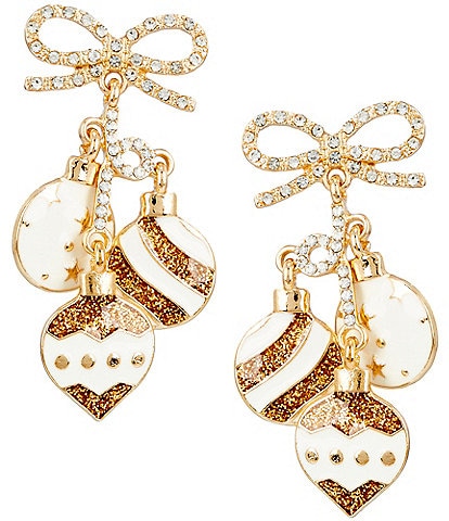 Merry & Bright Ornament Holiday Drop Earrings