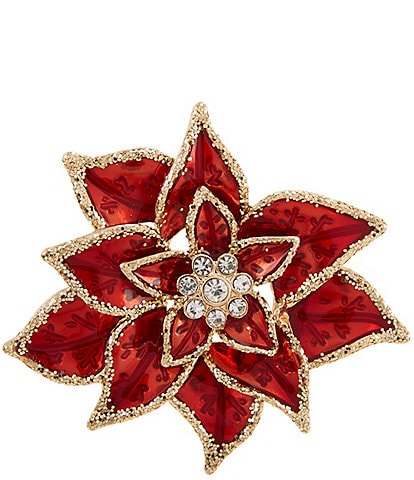 Merry & Bright Poinsettia Pin