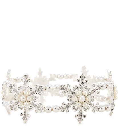 Merry & Bright Snowflakes Stretch Bracelet