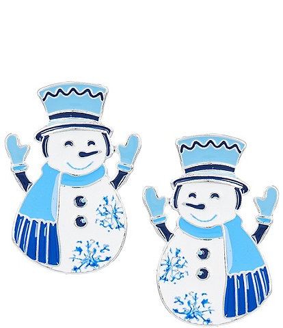 Merry & Bright Snowman Drop Earrings