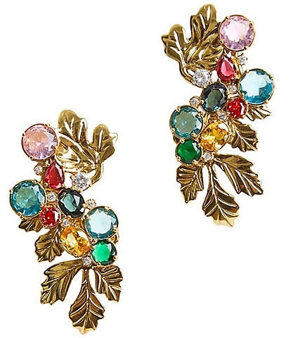 Mestiza New York Cerna Gemstone Cluster Drop Statement Earrings