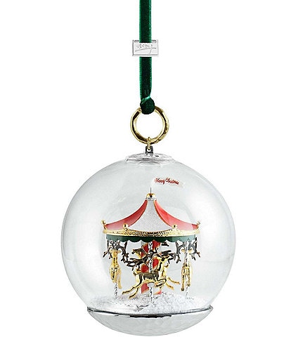 Michael Aram Holiday Merry Go Round Snow Globe Ornament