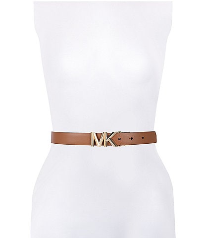 Michael Kors 1#double; Smooth to Logo Reversible Leather Belt
