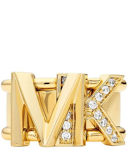 Michael Kors 14K Gold-Plated Statement Logo Band Ring