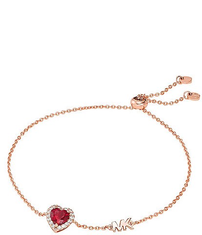 Michael Kors 14K Rose Gold-Plated Heart-Cut Adjustable Bracelet