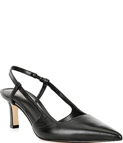 Michael Kors Alora Mid Leather Slingback Pumps