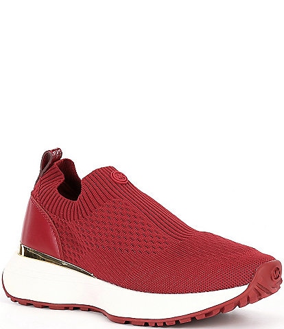 Michael Kors Ari Stretch Knit Slip On Platform Wedge Sneakers