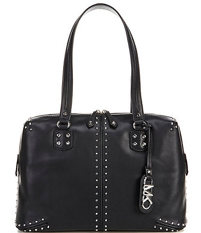 Michael Kors Astor Studded Large Leather Shoulder Bag