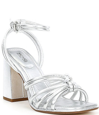 Michael Kors Astra Metallic Leather Strappy Dress Sandals