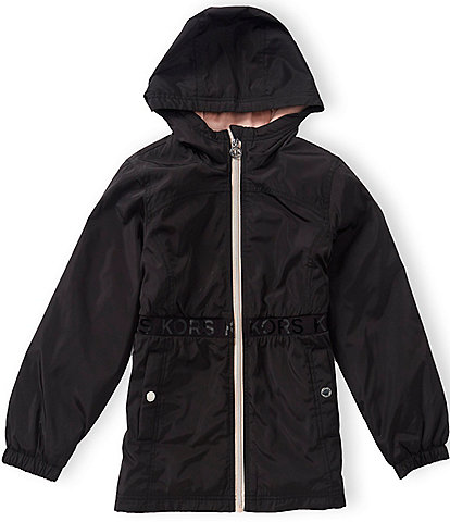 Michael Kors Big Girls Long Sleeve Hooded Rain Jacket