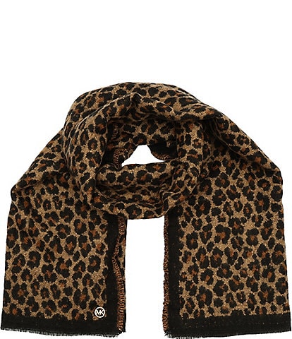 Michael Kors Boucle Leopard Wrap Scarf