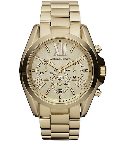 Michael Kors Bradshaw Gold-Tone Stainless Steel 3 Hand Watch