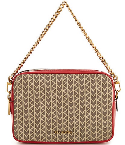 Michael Kors Bryant Nylon Medium Double Zip Chain Camera Convertible Crossbody Bag