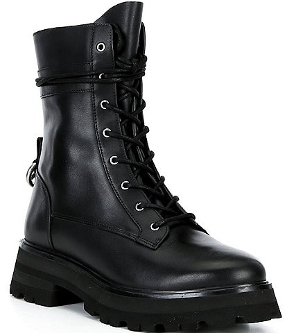 Michael Kors Caleb Leather Lug Booties