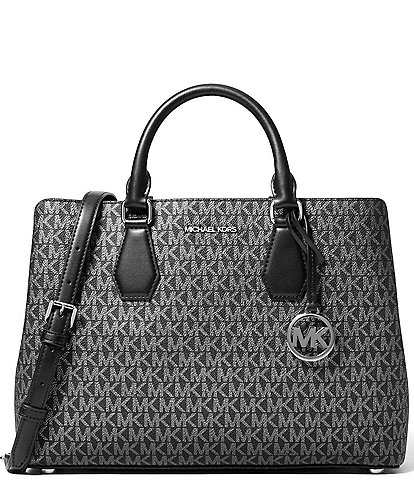 Michael Kors Camille Large Metallic Dot Logo Satchel Bag