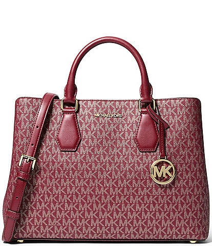 Michael Kors Camille Large Metallic Dot Logo Satchel Bag