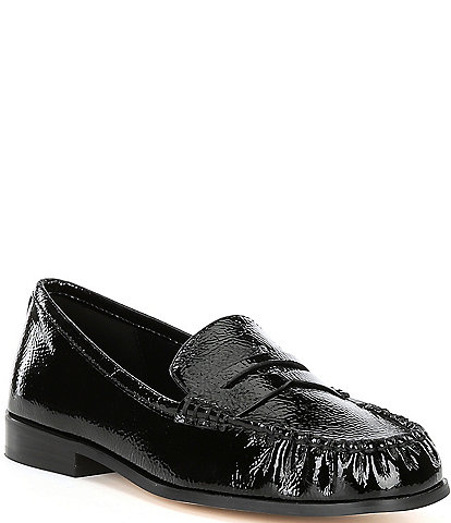 Michael Kors Carlson Crinkle Patent Leather Loafers