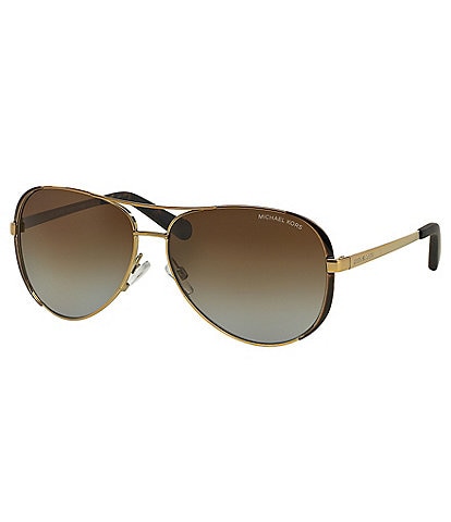 Michael Kors Women's Chelsea Metal UVA/UVB Protection Aviator Sunglasses