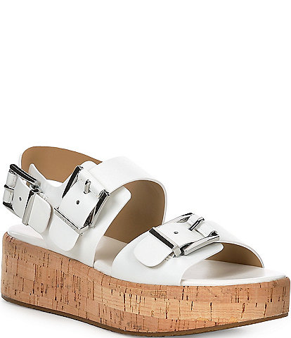 Michael Kors Colby Leather Platform Sandals