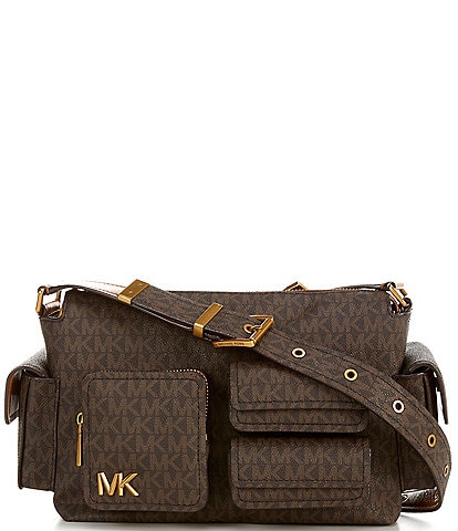Michael Kors Dakota MK Signature Medium Cargo Pocket Shoulder Bag