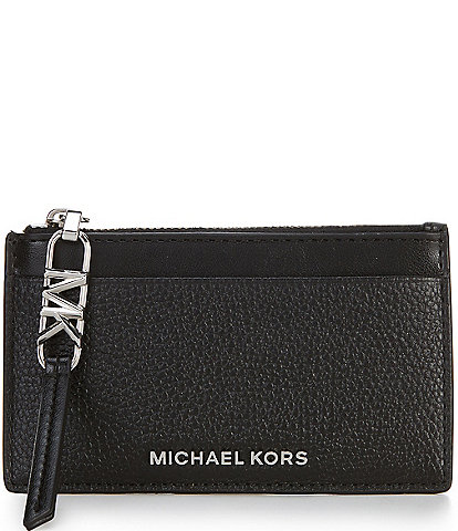 Michael Kors Empire Small Silver Hardware Zip Card Case