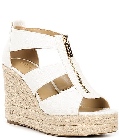 Michael Kors Etta Fabric Platform Wedge Espadrille Sandals