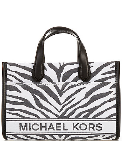 Michael Kors Gigi East West Zebra Print Small Messenger Crossbody Bag