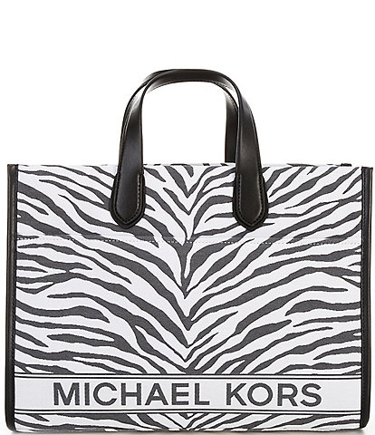 Michael Kors Gigi Zebra Print Large Grab Tote Bag