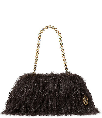 Michael Kors Goldie Large Cloud Sherling Frame Clutch Bag