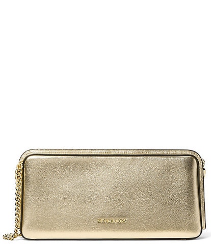 Michael Kors Goldie Medium East West Metallic Chain Clutch