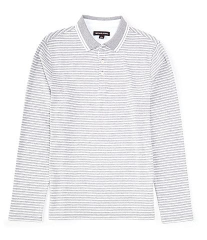 Michael Kors Greenwich Stripe Long Sleeve Polo Shirt